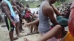 Group fuck scene featuring a submissive African freeuse whore