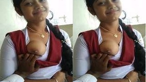 Hot Desi Girl Busts Her Tits And Fucks Her Lover