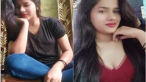 Pretty Indian Girl Desi shows her Boobs to Lover on Video Call