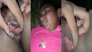 Desi BF does Pussy Video outdoors at night