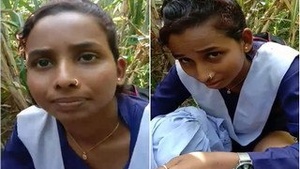 Exclusive Cute View of Bihari Girl Outdoors With Lover With Sound