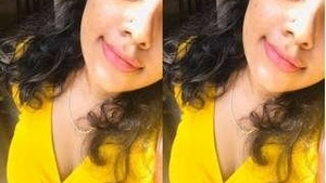 Pretty Indian girl showing her tits and wet pussy