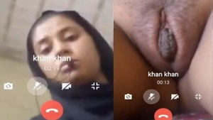 Pakistani woman showing her amazing pussy on VC