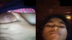 Pretty Indian Girl Shows Her Boobs On Video Call