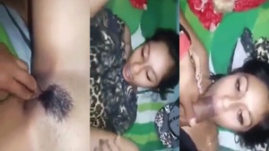 Desi trimmed her pussy with a hard video