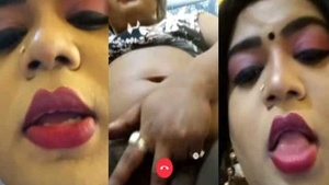 Naughty Bhabhi Video Call sex with her secret lover