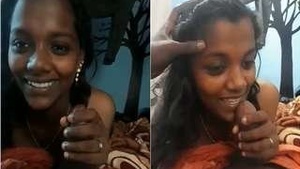Shy Tamil Girl Gives Blowjob