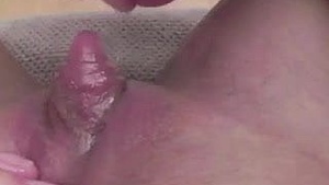 Fucking her fat clit.