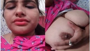 Sexy college student plays with her tits, licks her pussy and jerks her fingers