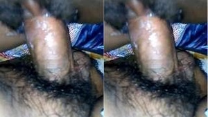 Wife Desi presses her breasts and tight pussy that hubby fucks.