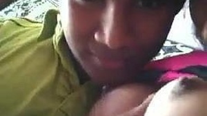 . Sri Lankan teen strengthens kissing breasts
