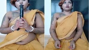 Horny Tamil NRI girl on camera with her dildo