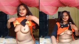 Sexy Desi Bhabhi Shows off her big tits And pussy