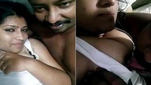 Hot Tamil Wife Sucking Husband's Breasts