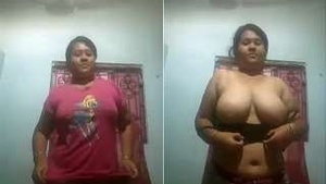 Chubby Girl Shows Her Big Boobs