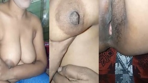 Topless sitting mature wife