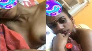 Cute Tamil Girl Shows Tits and Pussy