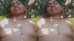 Desi Girl's Tits Gripped by a Lover