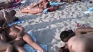 Incredible beach fuck scene with twisted action
