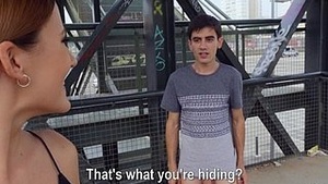 Charming Stranger Compliance Anguita stops a stranger around his split