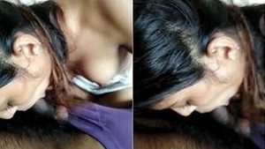 Sexy Horny Girl Sucking Lover's Dick