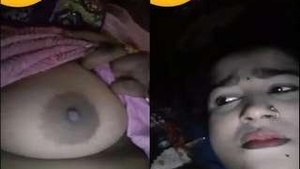 Sexy Girl Shows Her Big Tits and Pussy On Video Call