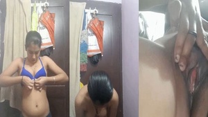 Indian sexy amateur girl striptease nude show