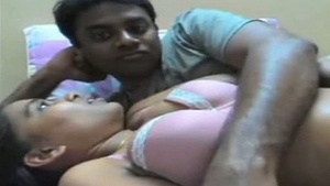 Mature Indian bhabhi cradles big tits, licks pussy and touches with fingers