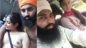 Punjabi lover romance and breasts pressing