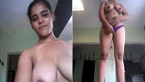 Exclusive Cute view of Punjabi girl showing her tits and pussy