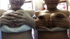 Pretty Girl Playing With Her Boobs