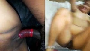 Lanky Girl with Big Tits and Pussy Porn Video Recorded by Husband