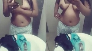 Exclusive Sexy College Student For Money Takes Off Bra And Selfies With Breasts For Guy