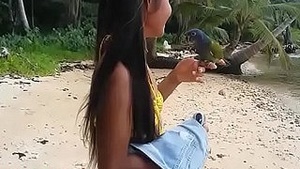 Ameteur Tiny Thai Teen Teen Heather bottomless bay Old hat modern in the conducting beach gives deep horny capture