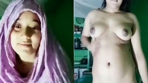 Bangladeshi young girl puts on a show for her lover