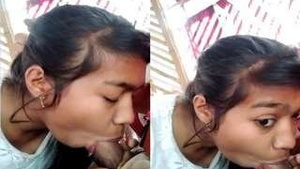 Pretty Indian Girl Loves Sucking Lover's Cock