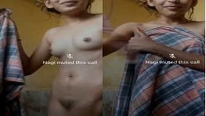 Girl Shows Her Naked Body to Lover On Video Call