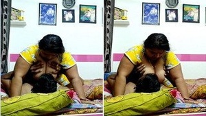 Indian Wife Sucking Husband's Breasts