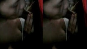 Hillbilly girl Desi gives a blowjob and presses her breasts