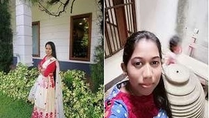 Cute Sri Lankan Girl Shows Her Breasts, Licks Her Pussy and Jerks Her Fingers During a Video Call