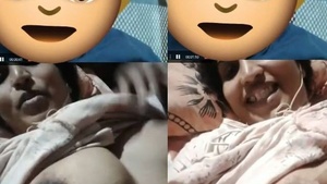 Mature woman showing her tits pussy in VC