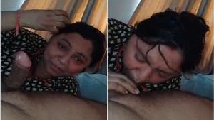 Desi Randi Bhabhi's horny blowjob