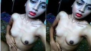 Sexy girl Desi Shows her tits and plays with her pussy