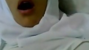 Beautiful Arabic reverse hijab takes sex