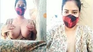 Sexy Desi Bhabhi shows off her tits and ass on live webcam