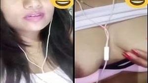 Pretty Indian Girl Desi Shows Her Tits On Video Call