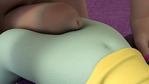 Chunky cock futa dickgirl fucks compressed brush Dolly 3D animation ENG voices