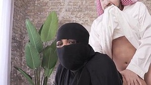 Arabic lady with a hot body allows this  dude to fuck her up