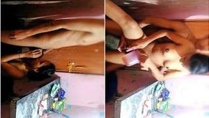 Hot Desi Couple Blowjob and Fuck Standing in Bathroom