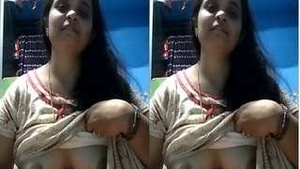 Desi Bhabhi Shows Her Big Boobs To Lover On Video Call